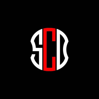 SCD harfli logo soyut yaratıcı tasarım. SCD benzersiz tasarım