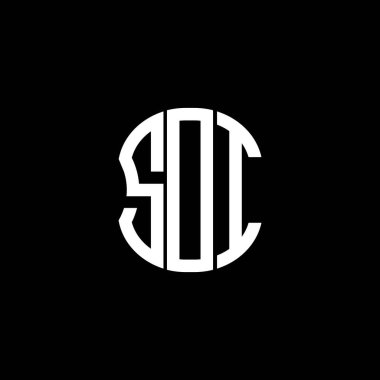 SDI mektup logosu soyut yaratıcı tasarım. SDI benzersiz tasarım