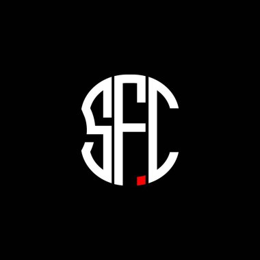 SFC harf logosu soyut yaratıcı tasarım. SFC benzersiz tasarım