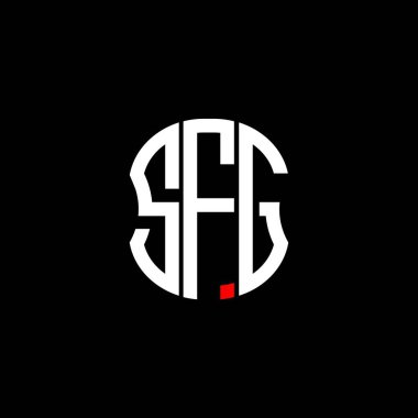 SFQ harfi logosu soyut yaratıcı tasarım. SFQ benzersiz tasarım