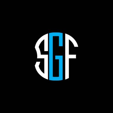 SGF harf logosu soyut yaratıcı tasarım. SGF benzersiz tasarım