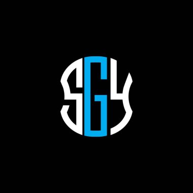 SGY harf logosu soyut yaratıcı tasarım. SGY benzersiz tasarım