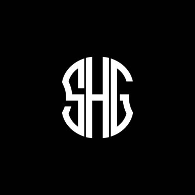 SHG harfi logosu soyut yaratıcı tasarım. SHG benzersiz tasarımı