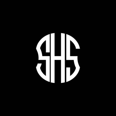 SHS harfi logosu soyut yaratıcı tasarım. SHS benzersiz tasarımı