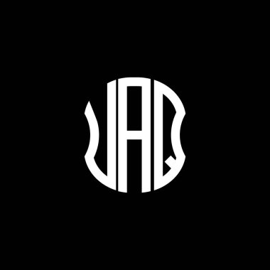 UAQ harfi logosu soyut yaratıcı tasarım. UAQ benzersiz tasarım