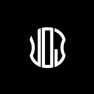 UDJ harf logosu soyut yaratıcı tasarım. UDJ benzersiz tasarım