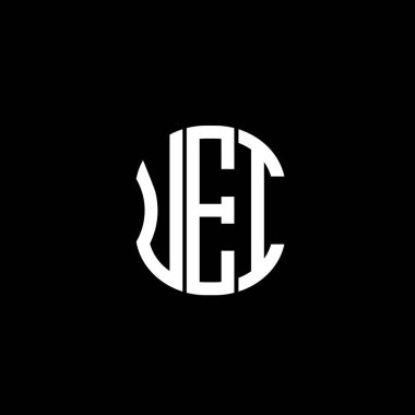 UEI harfi logosu soyut yaratıcı tasarım. UEI benzersiz tasarım
