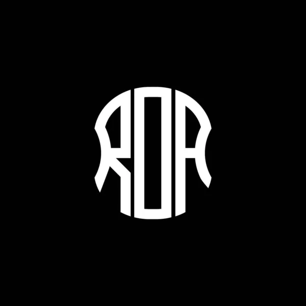 Rda Carta Logotipo Design Criativo Abstrato Rda Design Único — Vetor de Stock