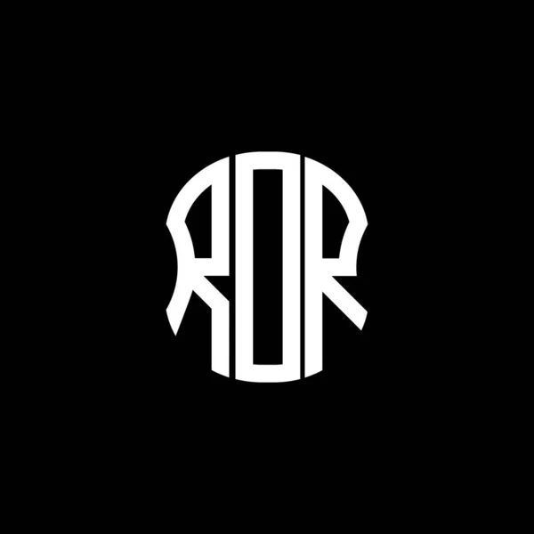 Rdr Brev Logotyp Abstrakt Kreativ Design Rdr Unik Design — Stock vektor