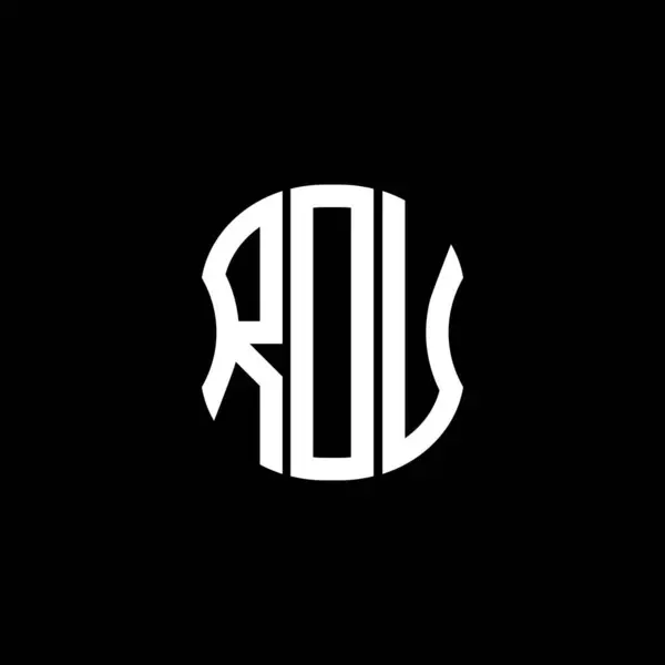 Logo Lettera Rdu Disegno Creativo Astratto Rdu Design Unico — Vettoriale Stock