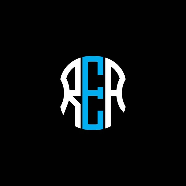 Логотип Буквы Rea Креативный Дизайн Rea Уникальный Дизайн — стоковый вектор