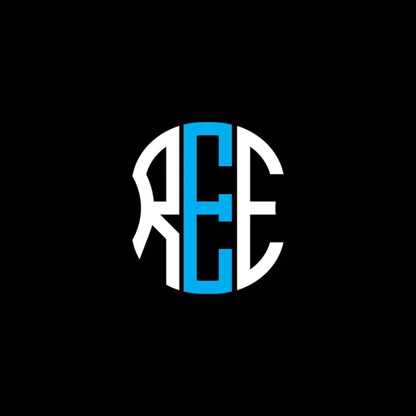 Ree Carta Logotipo Design Criativo Abstrato Ree Design Único — Vetor de Stock