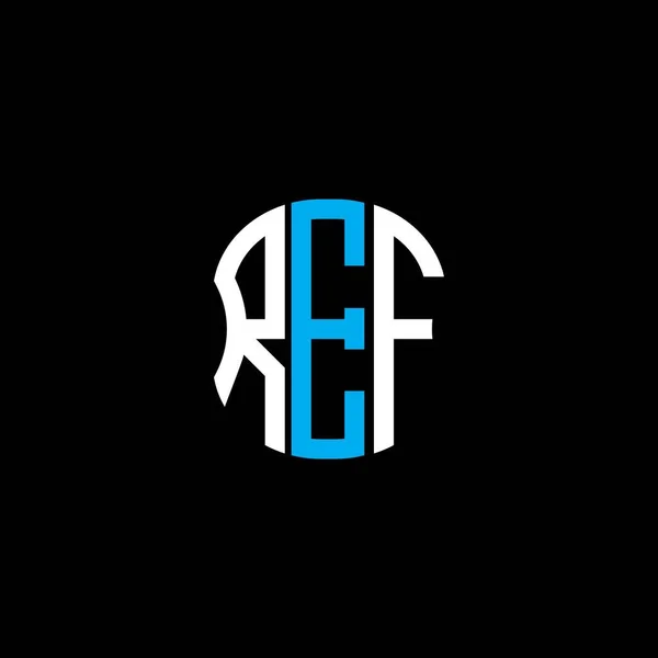 Ref Brev Logotyp Abstrakt Kreativ Design Ref Unik Design — Stock vektor