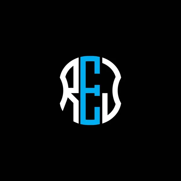 Rej Letter Logo Abstract Creatief Design Rej Uniek Ontwerp — Stockvector