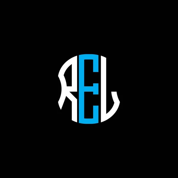 Rel Brev Logotyp Abstrakt Kreativ Design Rel Unik Design — Stock vektor