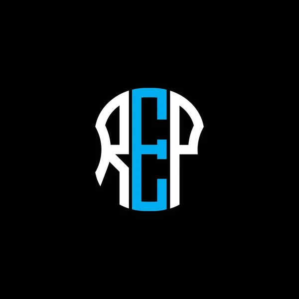 Rep Letter Logo Abstract Creatief Design Uniek Ontwerp Rep — Stockvector