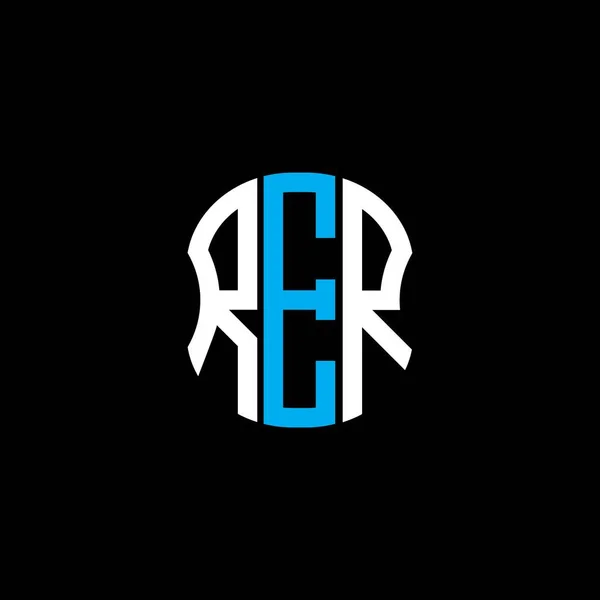 Логотип Буквы Рэр Креативный Дизайн Rer Уникальный Дизайн — стоковый вектор