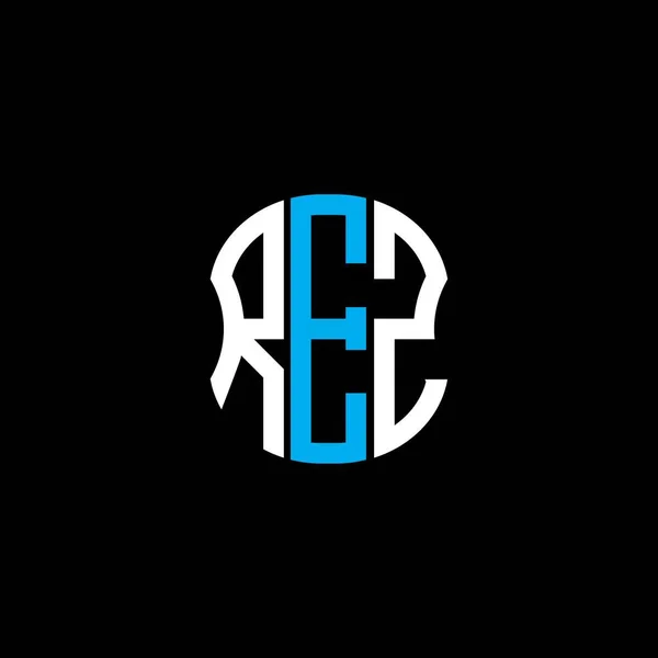 Rez Brev Logotyp Abstrakt Kreativ Design Rez Unik Design — Stock vektor