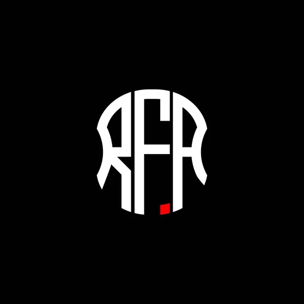 Rfa Brev Logotyp Abstrakt Kreativ Design Rfa Unik Design — Stock vektor