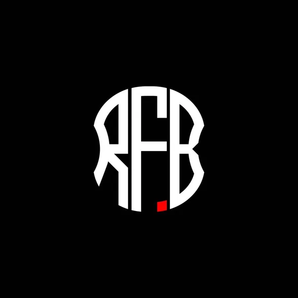 Rfb Brev Logotyp Abstrakt Kreativ Design Rfb Unik Design — Stock vektor