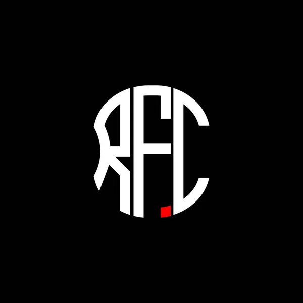 Rfc Brev Logotyp Abstrakt Kreativ Design Rfc Unik Design — Stock vektor