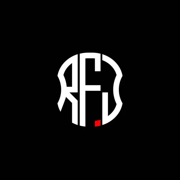 Логотип Креативный Дизайн Буквы Rfj Rfj Уникальный Дизайн — стоковый вектор