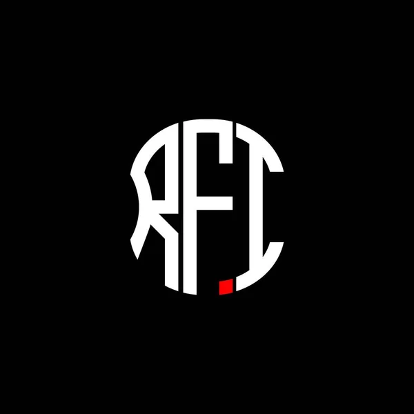 Логотип Креативный Дизайн Буквы Rfi Rfi Уникальный Дизайн — стоковый вектор