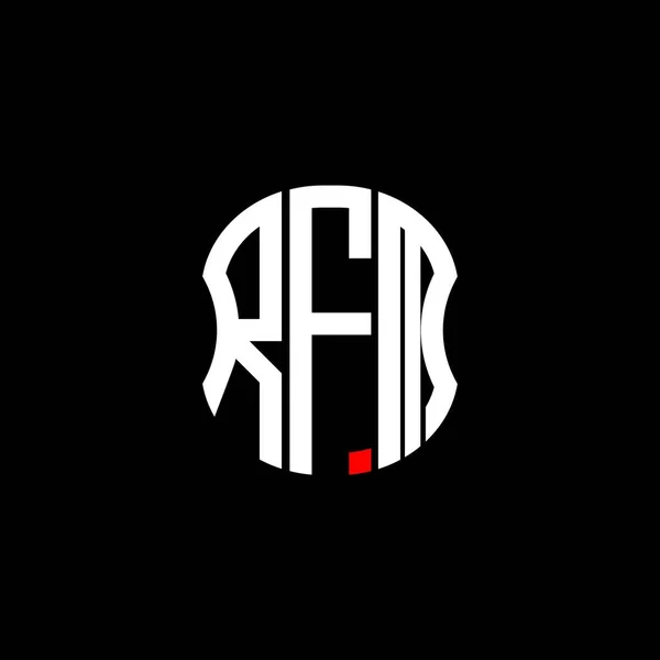 Rfm Brev Logotyp Abstrakt Kreativ Design Rfm Unik Design — Stock vektor