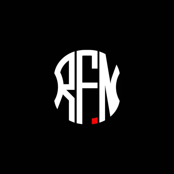 Rfn Brev Logotyp Abstrakt Kreativ Design Rfn Unik Design — Stock vektor