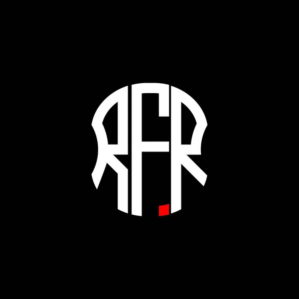 Rfr Літерний Логотип Абстрактного Творчого Дизайну Rfr Унікальний Дизайн — стоковий вектор