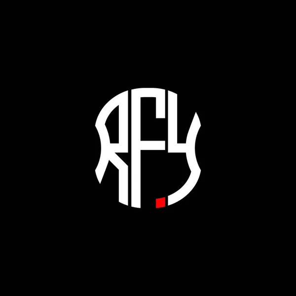 Rfy Lettera Logo Disegno Creativo Astratto Rfy Design Unico — Vettoriale Stock