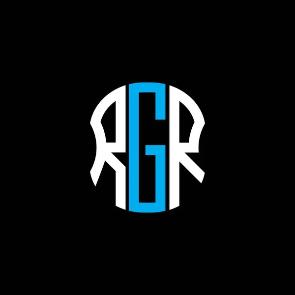 Logo Lettera Rgr Disegno Creativo Astratto Rgr Design Unico — Vettoriale Stock
