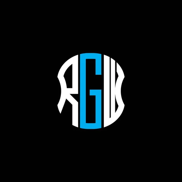 Rgw Letter Logo Abstract Creative Design Rgw Unique Design — Stock Vector
