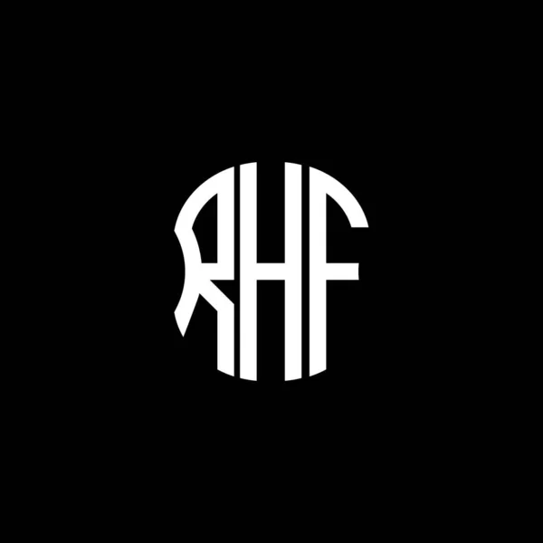 Logo Lettera Rhf Disegno Creativo Astratto Rhf Design Unico — Vettoriale Stock
