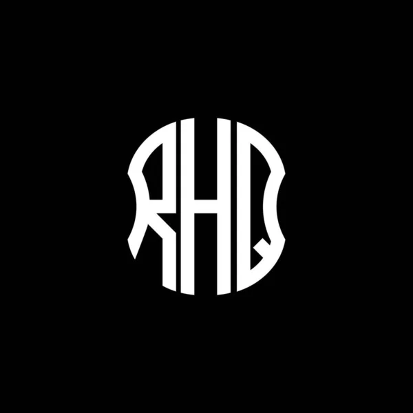 Rhq Brev Logotyp Abstrakt Kreativ Design Rhq Unik Design — Stock vektor