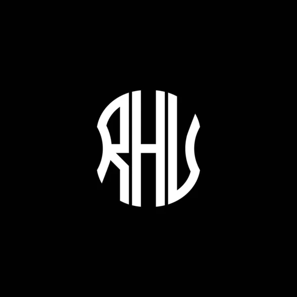 Logo Listu Rhu Abstrakcyjny Projekt Kreatywny Unikalna Konstrukcja Rhu — Wektor stockowy