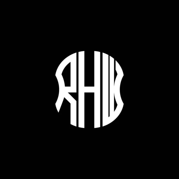 Rhwレターロゴ抽象的な創造的なデザイン Rhwユニークなデザイン — ストックベクタ