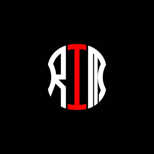Logo Lettera Rim Disegno Creativo Astratto Rim Design Unico — Vettoriale Stock