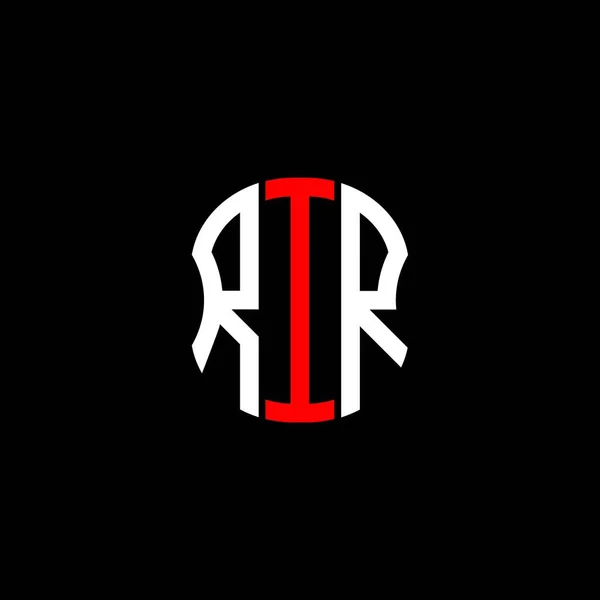 Rir Lettera Logo Disegno Creativo Astratto Rir Design Unico — Vettoriale Stock
