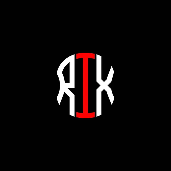 Rix Lettera Logo Disegno Creativo Astratto Rix Design Unico — Vettoriale Stock