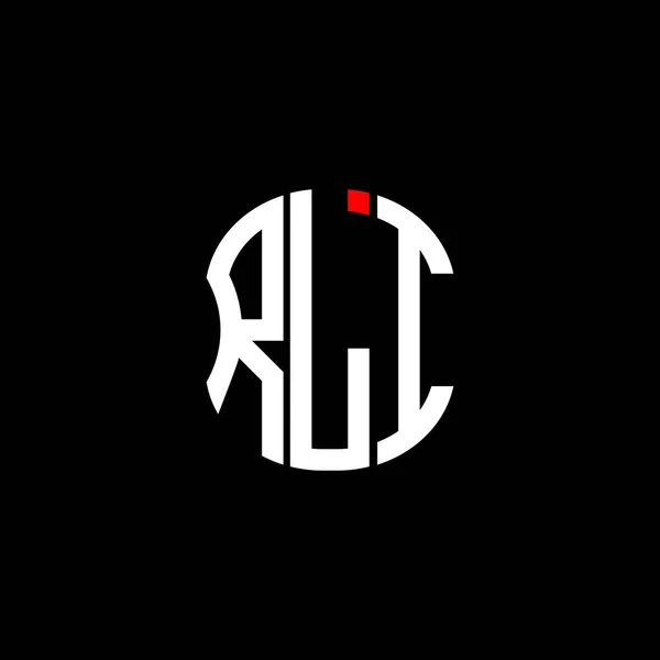 Логотип Буквы Rli Креативный Дизайн Rli Уникальный Дизайн — стоковый вектор