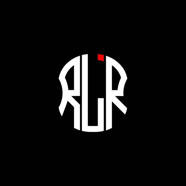 Rlr Carta Logotipo Design Criativo Abstrato Rlr Design Único — Vetor de Stock