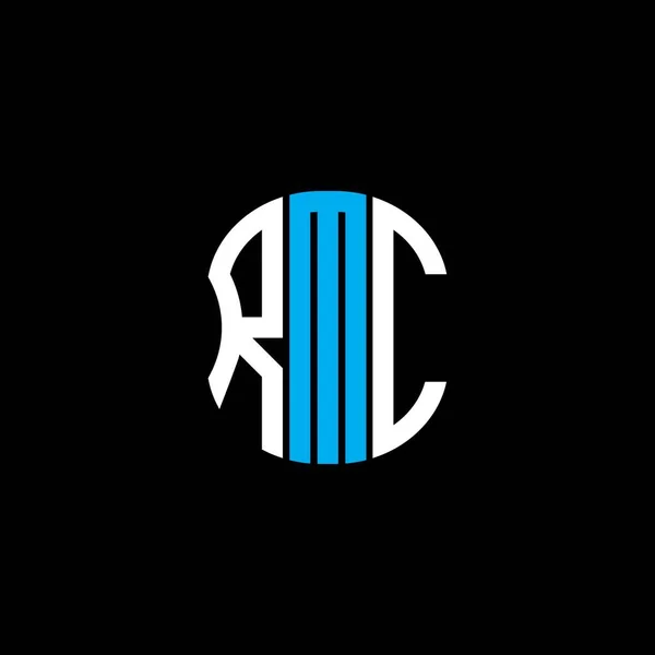 Logo Lettera Rmc Disegno Creativo Astratto Rmc Design Unico — Vettoriale Stock