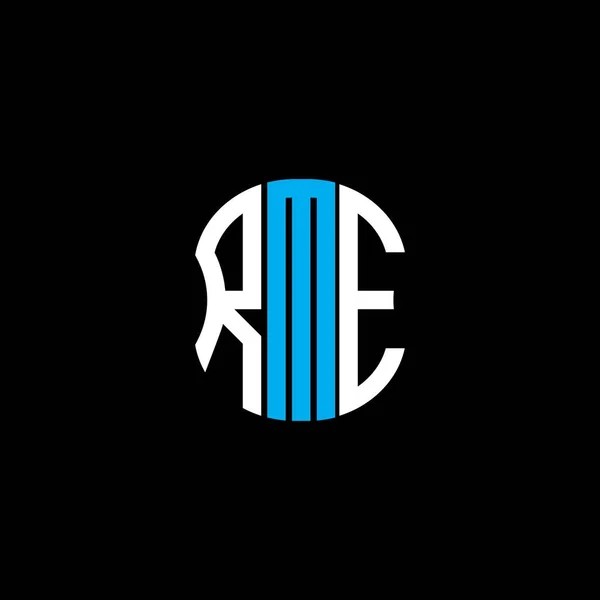 Rme Carta Logotipo Design Criativo Abstrato Rme Design Único —  Vetores de Stock