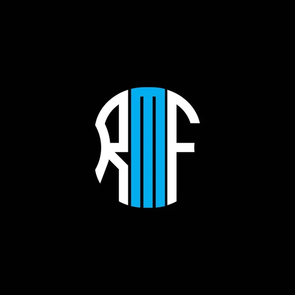 Rmf Carta Logotipo Design Criativo Abstrato Rmf Design Único — Vetor de Stock