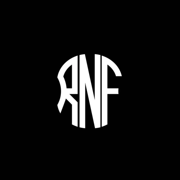 Rnf Letter Logo Abstract Creative Design Rnf Unique Design — Stock Vector