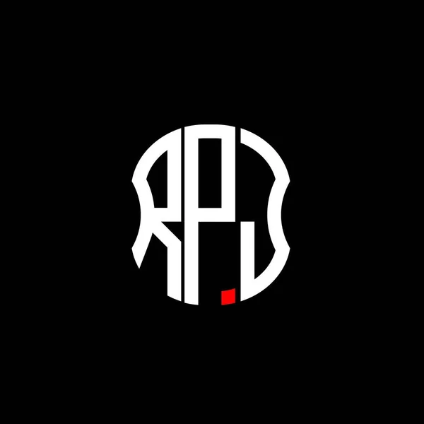Rpj Lettre Logo Abstrait Design Créatif Rpj Design Unique — Image vectorielle