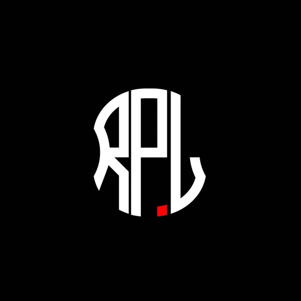 Rpl Carta Logotipo Design Criativo Abstrato Rpl Design Único —  Vetores de Stock