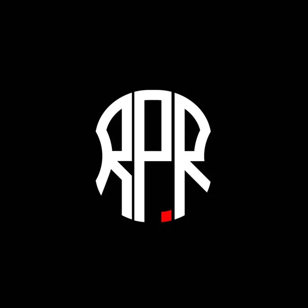 Rpr Brev Logotyp Abstrakt Kreativ Design Rpr Unik Design — Stock vektor