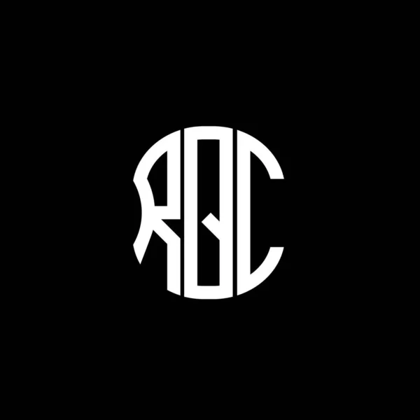 Logo Lettera Rqc Disegno Creativo Astratto Rqc Design Unico — Vettoriale Stock